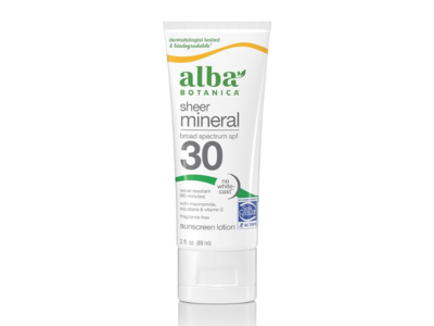 Alba Botanica Sunscreen Lotion, SPF 30, Niacinamide + Squalene & Vitamin E, 3 fl oz/89 mL