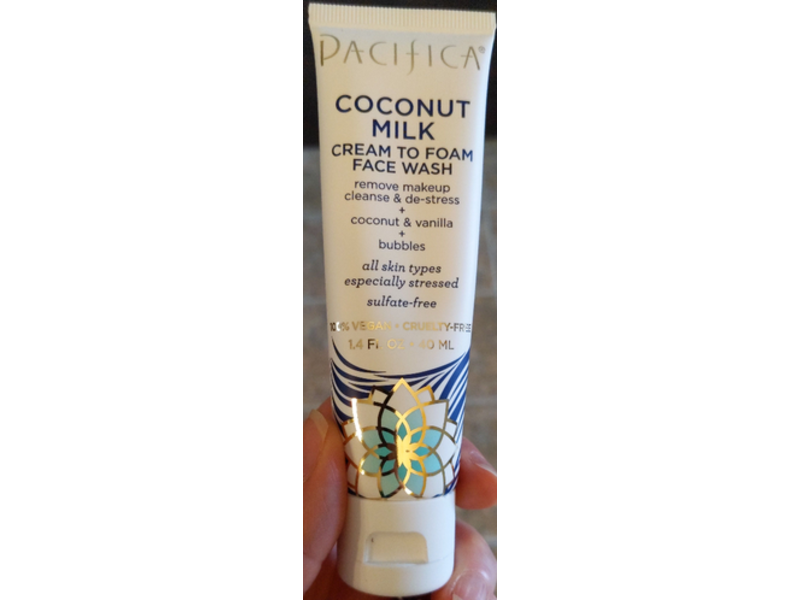 Pacifica Coconut Milk Cream To Foam Face Wash, 1.4 fl oz/40 ml