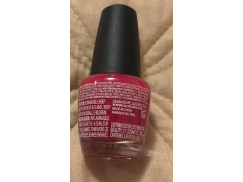 L.A. Colors Color Craze Nail Polish, 654 Hibiscus, 0.44 fl oz/13 mL
