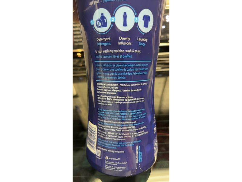 Downy Infusions Balance In-Wash Scent Booster, Crisp Rain & Blue Eucalyptus Scent, 30.1 oz/853 g