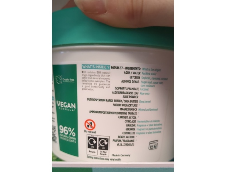 Garnier Body Superfood Moisturising Cream, Aloe Vera + Magnesium, 380 mL