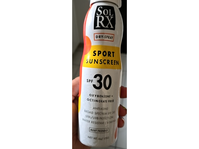 SolRx Sport Sunscreen Dry-Spray, SPF 30, 6 oz/170 g