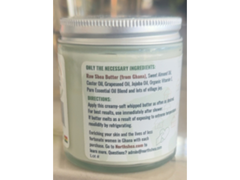 Northshea Shea Body Butter, Plush Lemon, 4 fl oz/120 mL