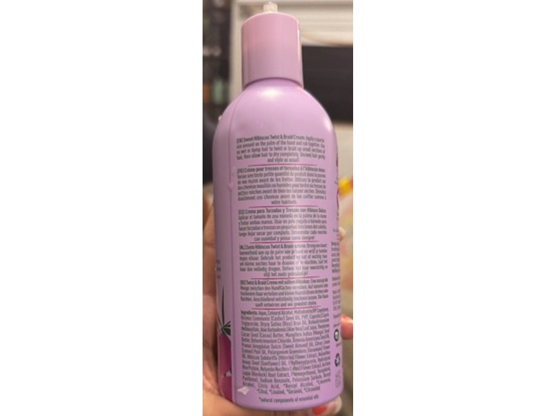 Flora & Curl Style Me Twist & Braid Cream, Sweet Hibiscus, 10.1 fl oz/300 mL