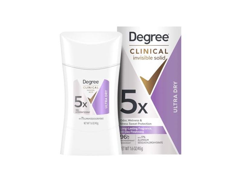 Degree Clinical Invisible Solid Ultra Dry Antiperspirant Deodorant, 1.6 oz/45 g