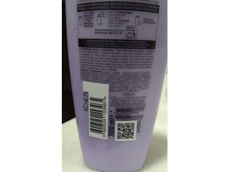 L'Oreal Paris Elvive Shampoo, Hyaluronic, 300 mL