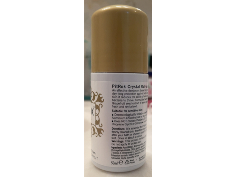 PitRok Crystal Roll-On Deodorant, 50mL
