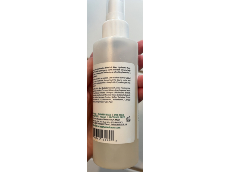 Mario Badescu Skin Care Facial Spray, Aloe-Adaptogens & Coconut Water, 6 fl oz/177 mL