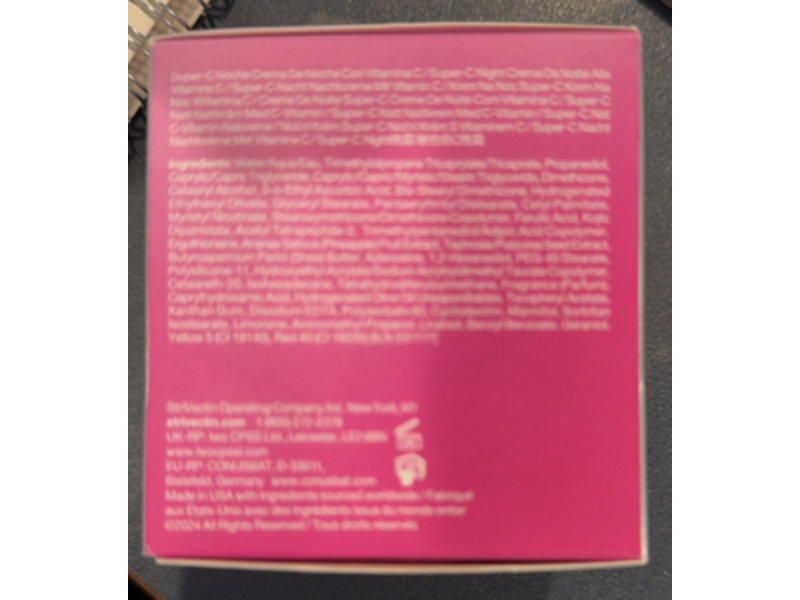 StriVectin Multi-Action Super-C Night Cream, Vitamin C, 1.7 fl oz/50 mL