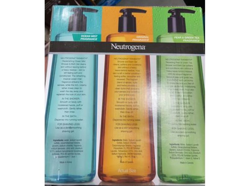 Neutrogena Shower & Both Gel, Rain bath, Pear & Green Tea, 16 fl oz/473 mL