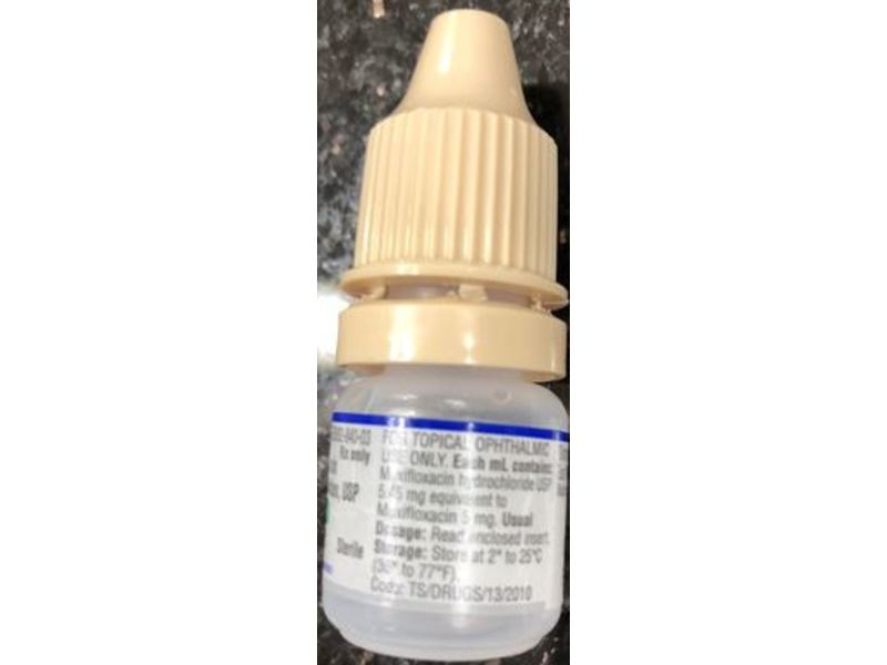 Moxifloxacin Ophthalmic Solution, USP, 0.5%, Sterile, 3 mL Aurobindo (RX)