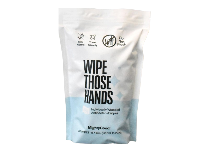 Mighty Good Wipe Those Hands Antibacterial Wipes, 30 Count