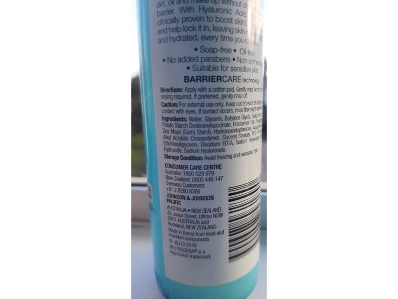 Neutrogena Hydro Boost Cleanser Gelee Milk, Hyaluronic Acid, 145 g