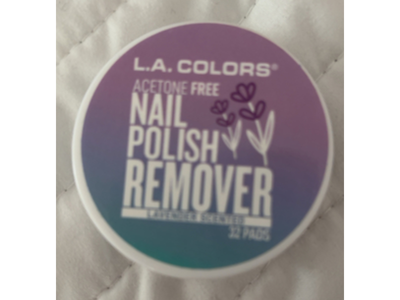 L.A. Colors Nail Polish Remover, Lavender, 32 Count