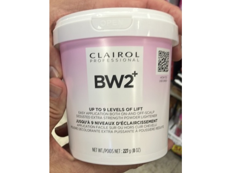 Clairol Professional BW2+ Dedusted Extra Strength Powder Lightener, 8 oz/227 g