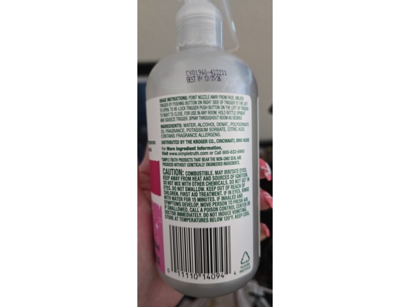 Simple Truth Room Freshener Spray, Pineapple & Papaya, 12 fl oz/354 mL