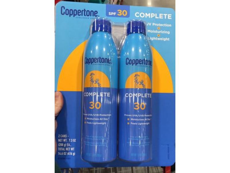Coppertone Complete Sunscreen Spray, SPF 30, 7.3 oz/208 g