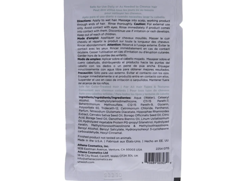 Unwash Bio-Cleansing Conditioner, 1 fl oz/30 mL