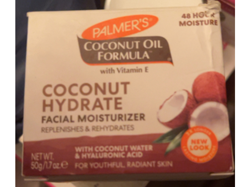Palmer's Replenishes & Rehydrates Coconut Hydrate Facial Moisture, Vitamin E, Coconut Water, Hyaluronic Acid, 1.7 oz/50 g