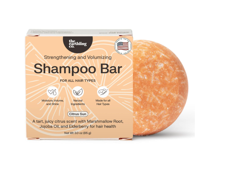 The Earthling Co. Shampoo Bar, Citrus Sun, 3 oz/85 g