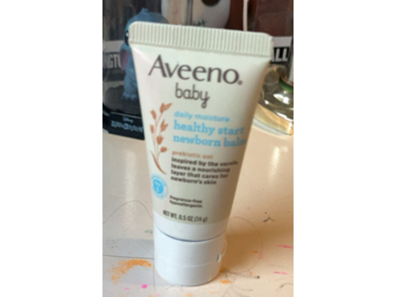 Aveeno Baby Daily Moisture Healthy Start Newborn Balm, 0.5 oz/14 g