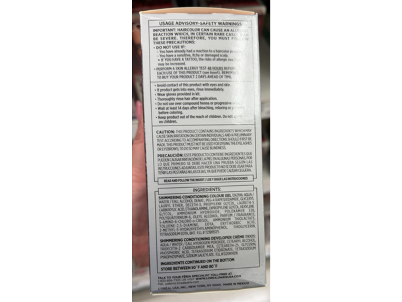 L'Oreal Paris Feria Multi-Faceted Shimmering Permanent Hair Color Kit, 521 Cool Amethyst, 1 Application