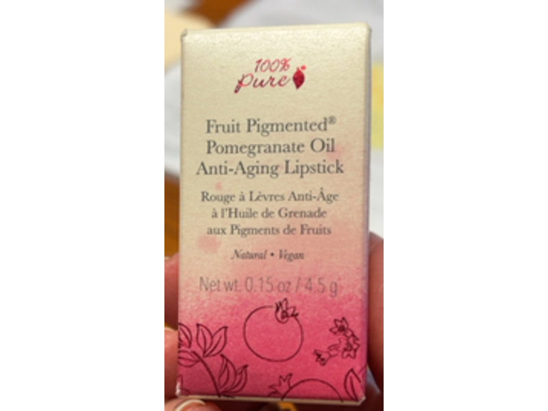 100% Pure Pomegranate Oil Anti Aging Lipstick, Clover, 0.15 oz/4.5 g