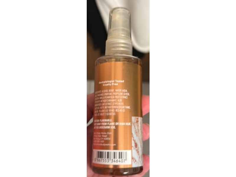 Bath & Body Works Fragrance Mist, Warm Vanilla Sugar, 3 fl oz/88 mL