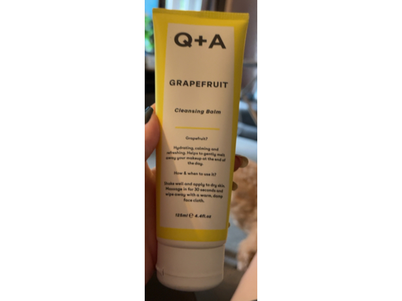 Q + A Cleansing Balm, Grapefruit, 4.4 fl oz/125 mL