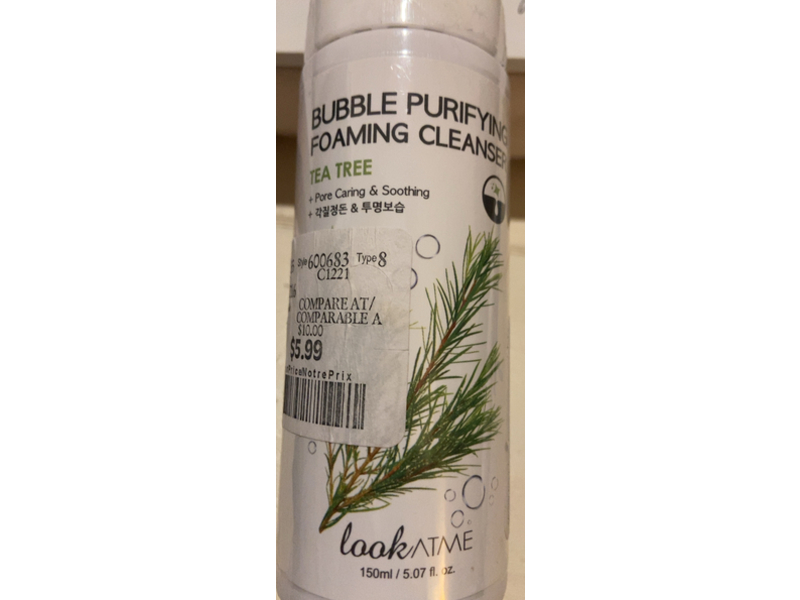 Look At Me Bubble Purifying Foaming Cleanser, Tea Tree, 5.07 fl oz/150 mL