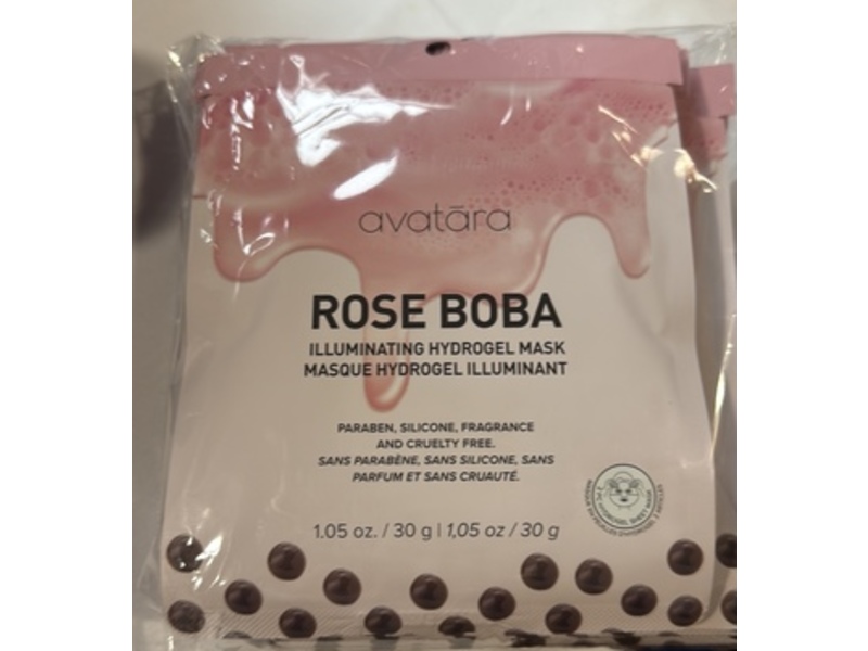 Avatara Illuminating Hydrogel Mask, Rose Boba, 1.05 oz/30 g
