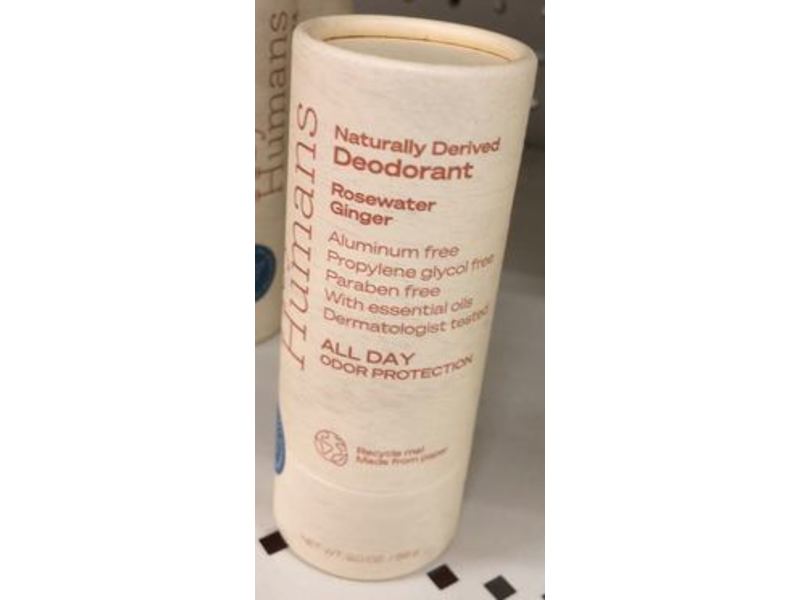 Hey Humans Natural Derived Deodorant, Rosewater Ginger, 2 oz/56 g