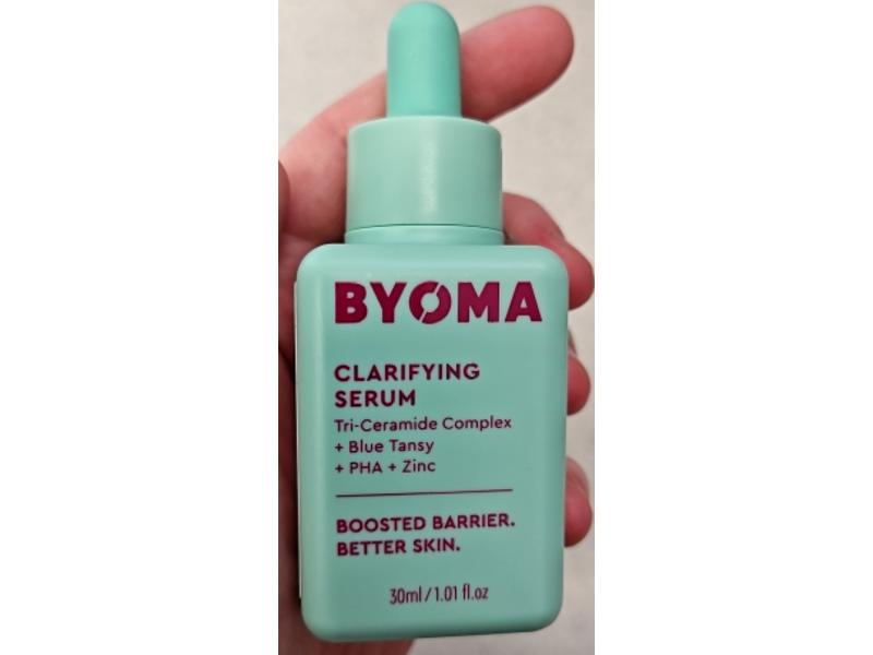 Byoma Clarifying Serum, Tri-Ceramide Complex + Blue Tansy + PHA + zinc, 1.01 fl oz/30 mL