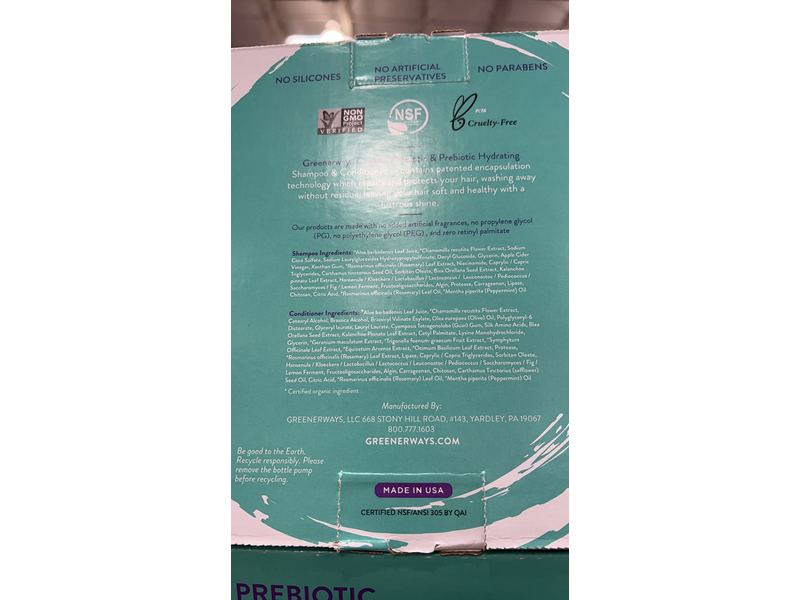 Greenerways Organic Shampoo & Conditioner Set, 24 fl oz/710 mL