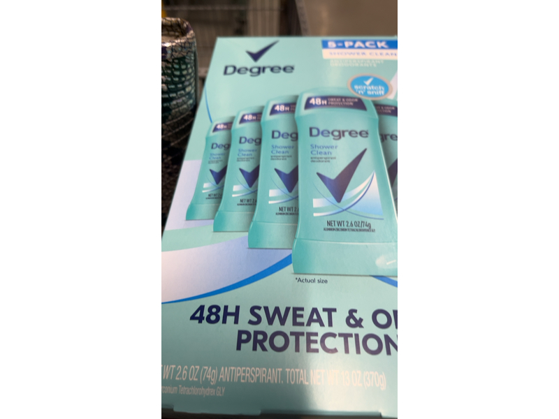 Degree Shower Clean Antiperspirant Deodorant, 2.6 oz/74g