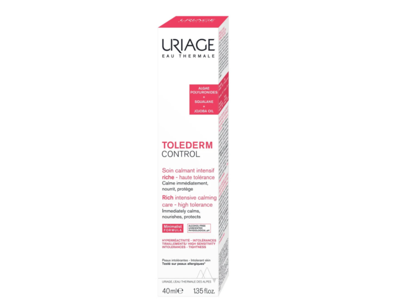 Uriage Eau Thermale Tolederm Control, Algae Polyuronides + Squalane + Glycerin, 1.35 fl oz/40 mL