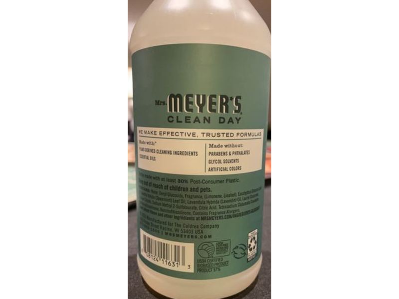 Mrs. Meyer's Clean Day Multi-Surface Everyday Cleaner, Eucalyptus, 16 fl oz/473 mL