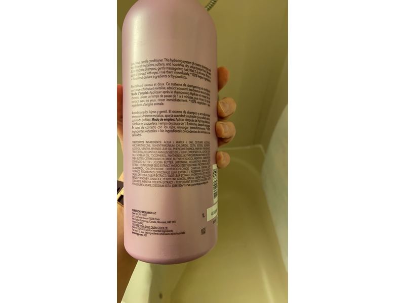 Pureology Hydrate Conditioner, Dry, Color-Treated Hair, 33.8 fl oz/1 L