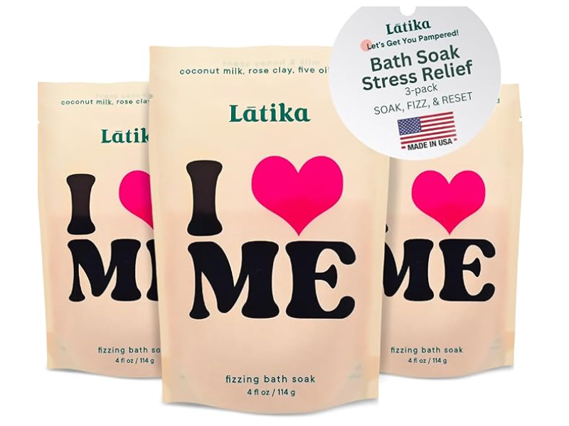 Latika Beauty Fizzing Bath Soak, I Heart Me, 4 fl oz/114 g, Pack Of 3