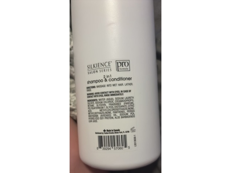 Silkience Pro Formula 2 In 1 Shampoo & Conditioner, Provitamin B5, Aloe Vera & Soy Protein, 32 fl oz/946 mL
