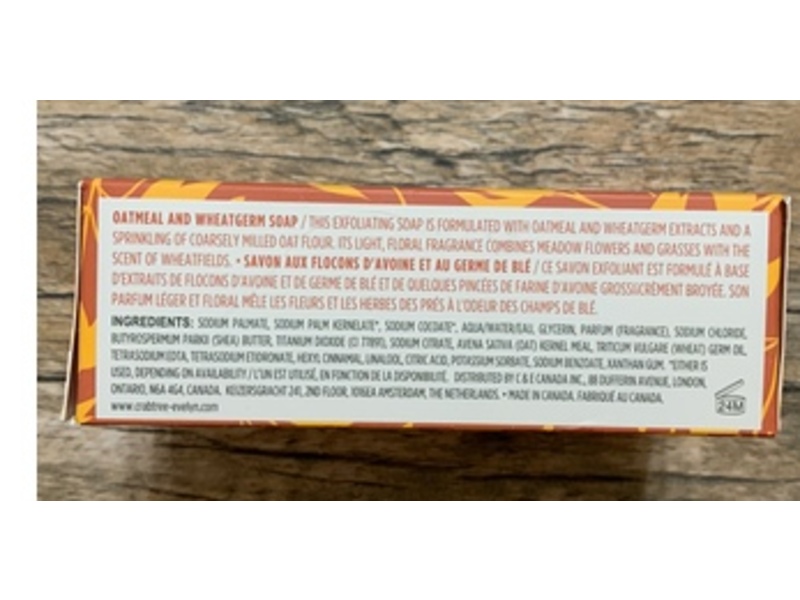 Crabtree & Evelyn Triple Milled Soap, Oatmeal & Wheatgerm, 7 oz/200 g