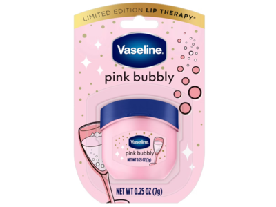 Vaseline Limited Edition Lip Balm, Pink Bubbly, 0.25 oz/7 g
