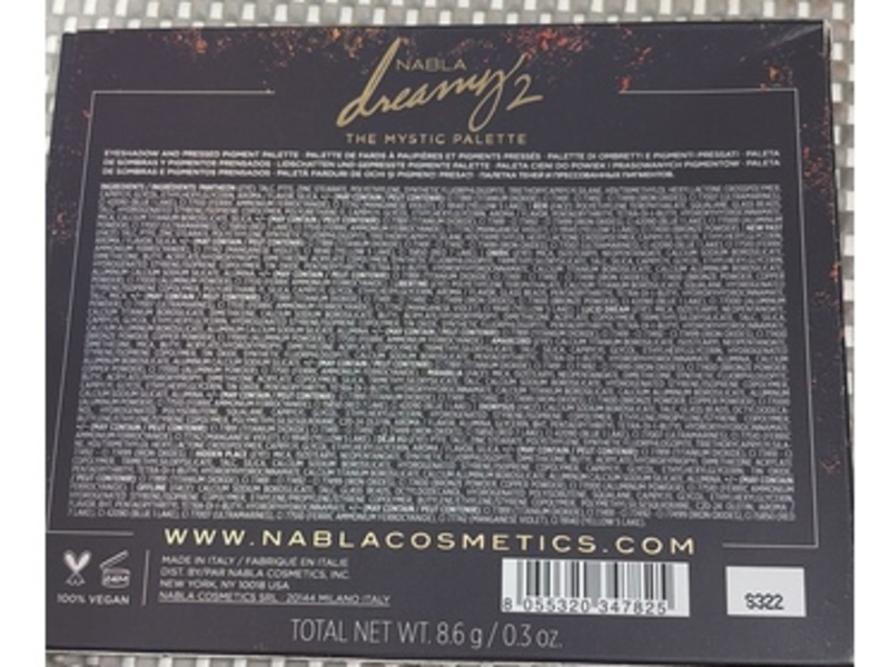 Nabla The Mystic Eyeshadow Palette, Dreamy 2, 0.3 fl oz/8.6 g