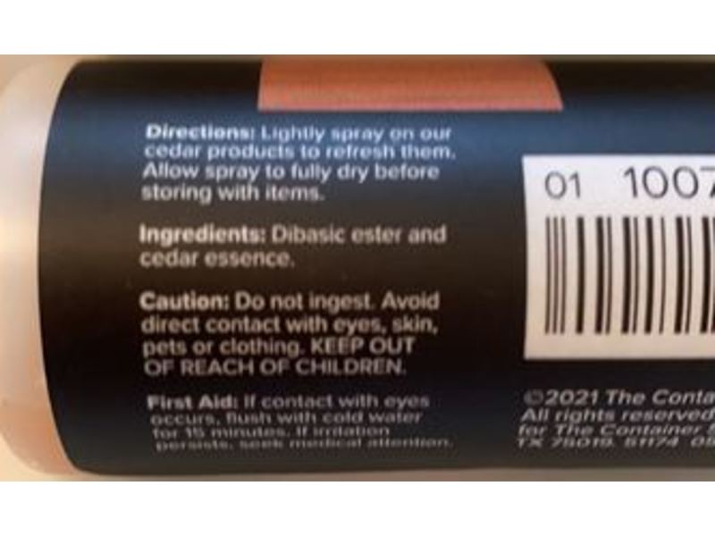 The Container Store Cedar Spray, 2 oz/59 mL