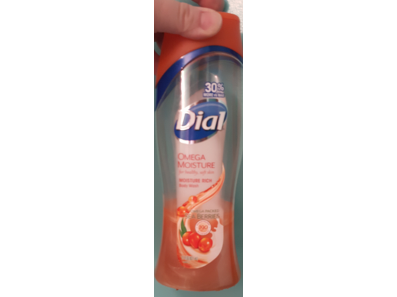 Dial Omega Moisture Moisture Rich Body Wash, Sea Berries, 21 fl oz/621 mL