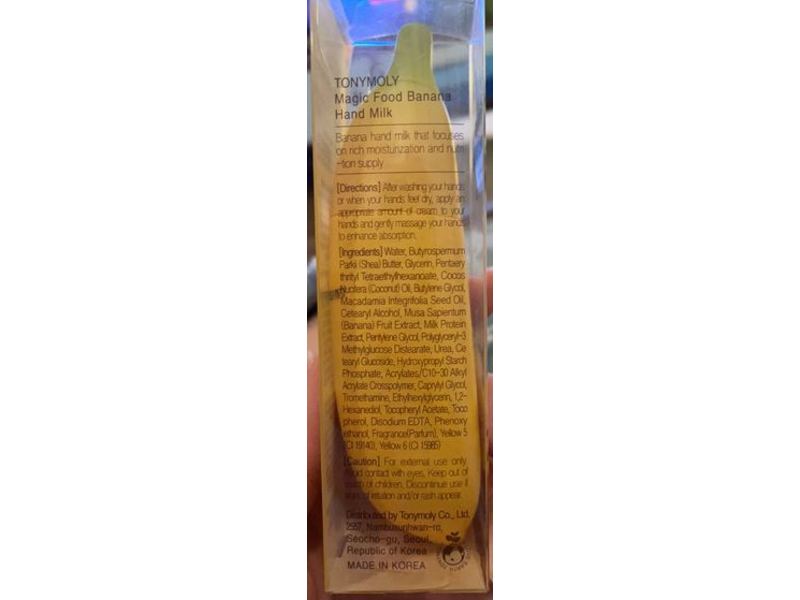 Tonymoly Magic Food Banana Hand Milk, Banana, 45 mL