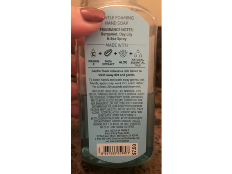 Bath & Body Works Gentle Foaming Hand Soap, Turquoise Waters, 8.75 fl oz/259 mL