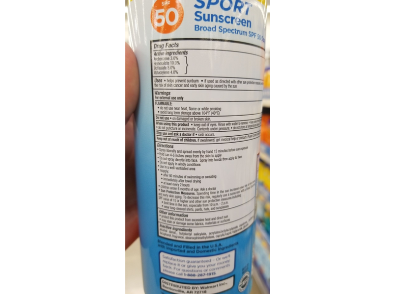 Equate Sport Sunscreen, SPF 50, 9.1 oz/258 g