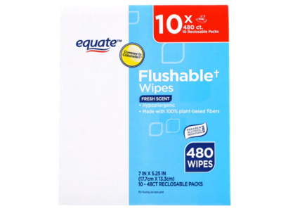 Equate Flushable Wipes, Fresh Scent, 480 Count