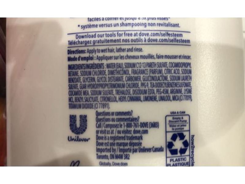 Dove Daily Moisture Hydration Shampoo, 1.18 L